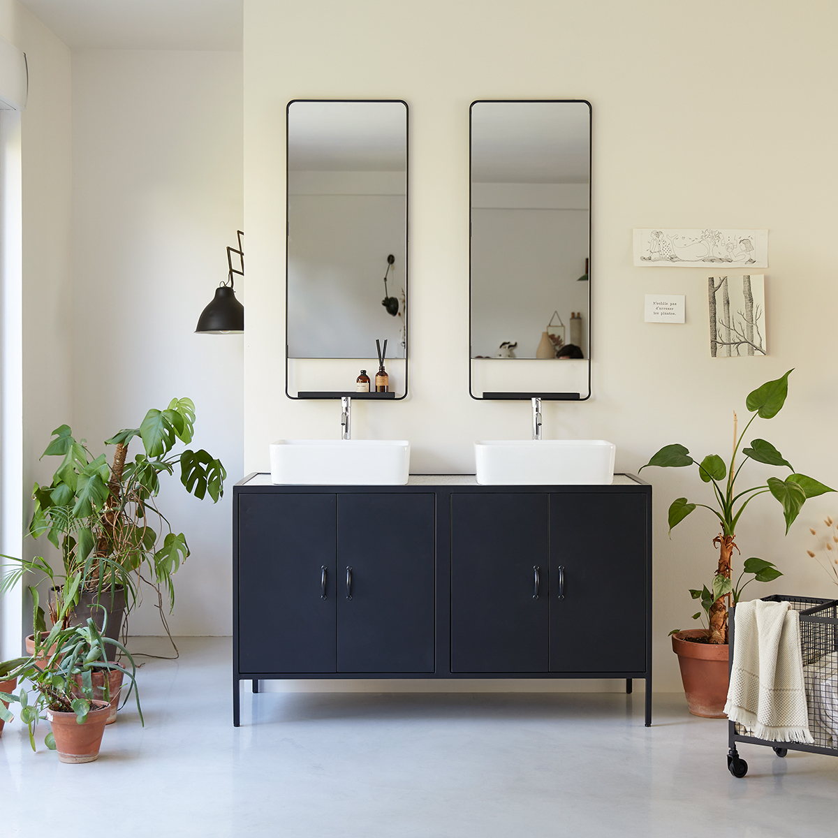 Lizzie 140 metal and terrazzo vanity unit Lizzie 140 metal and terrazzo vanity unit