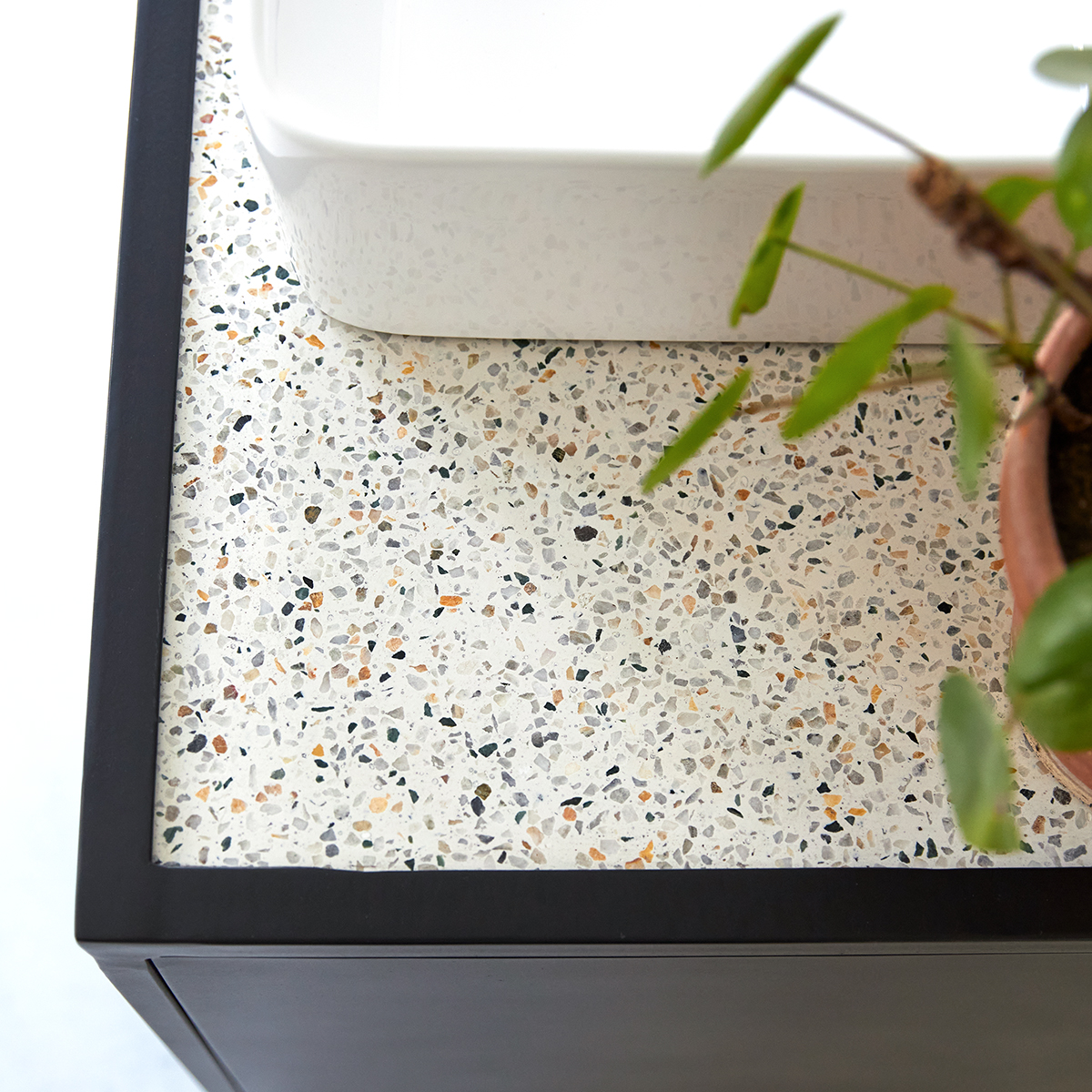 Lizzie 90 metal and terrazzo vanity unit Lizzie 90 metal and terrazzo vanity unit