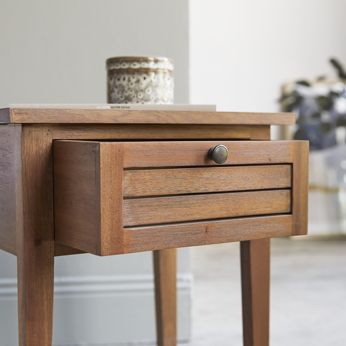 Loggia solid mahogany Bedside table Loggia solid mahogany Bedside table