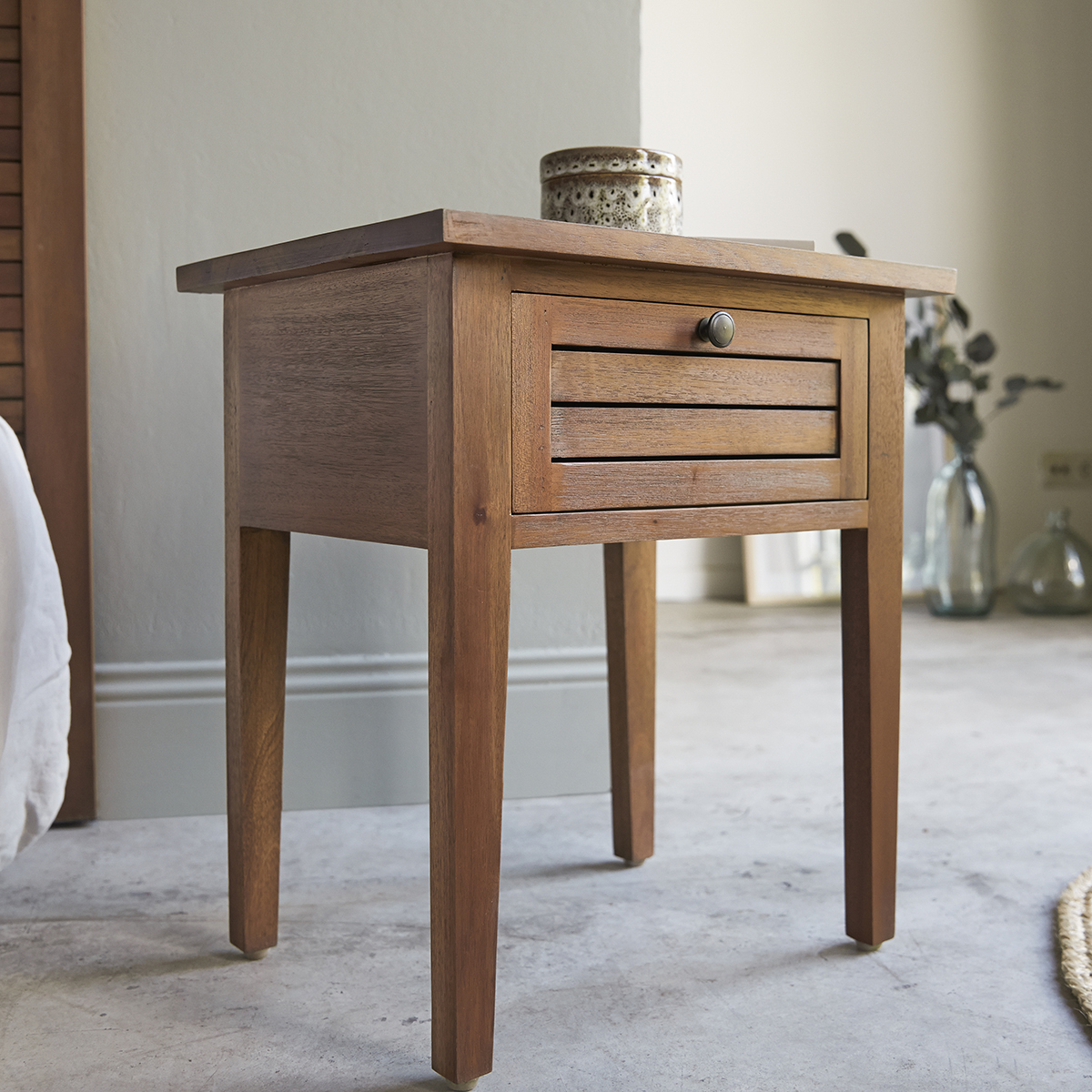 Loggia solid mahogany Bedside table Loggia solid mahogany Bedside table