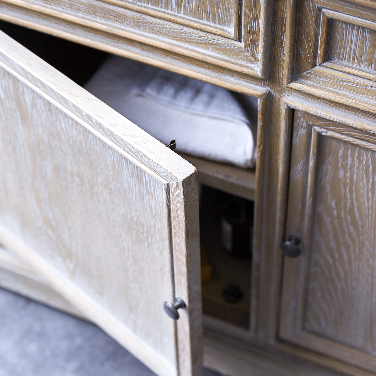 Louise Oak and stone Vanity Cabinet 180 Louise Oak and stone Vanity Cabinet 180