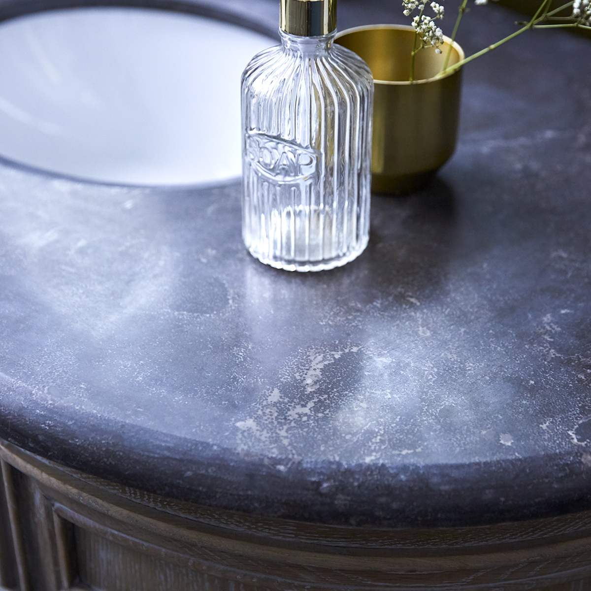 Louise Oak and stone Vanity Cabinet 180 Louise Oak and stone Vanity Cabinet 180