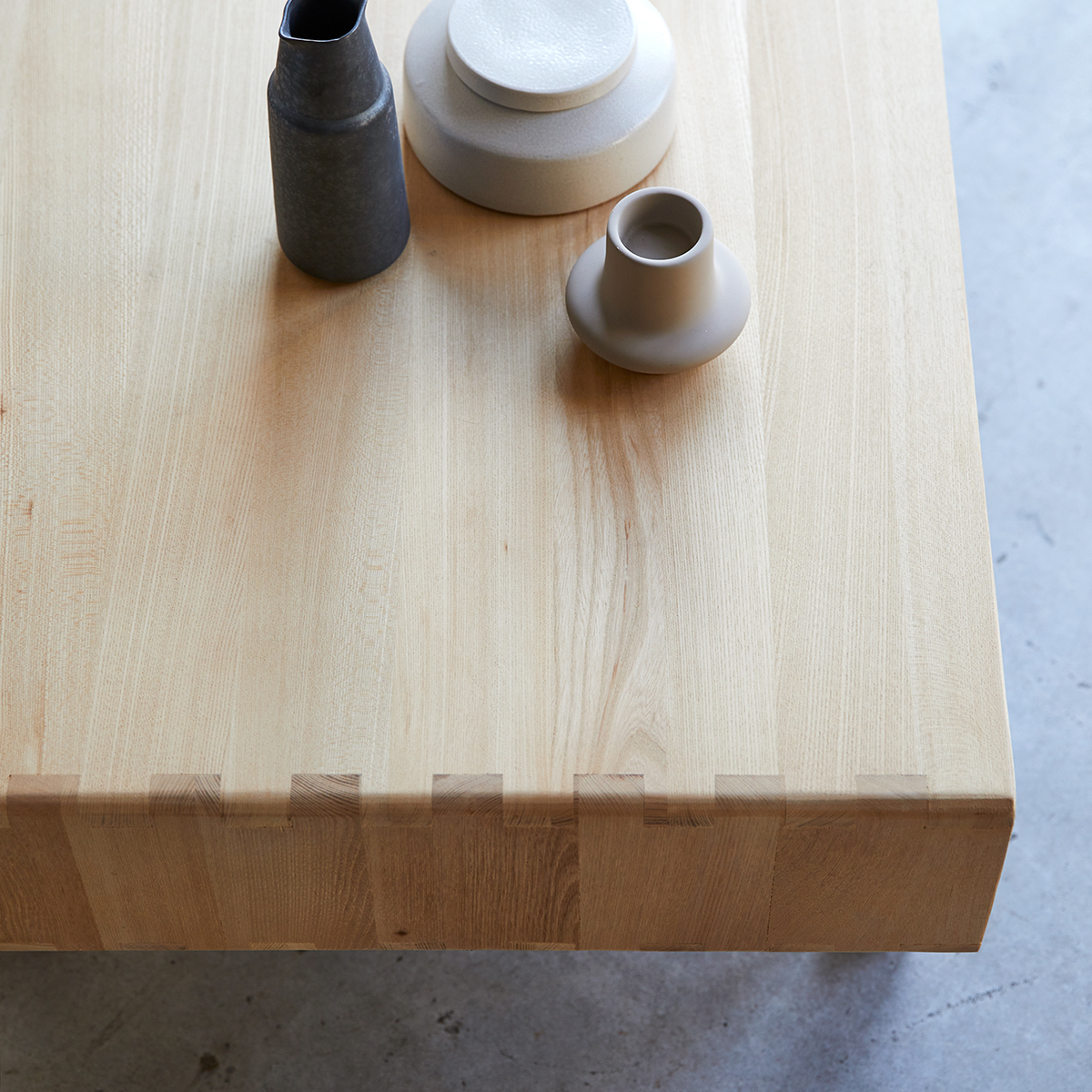 Luis solid elm and canework Coffee Table Luis solid elm and canework Coffee Table