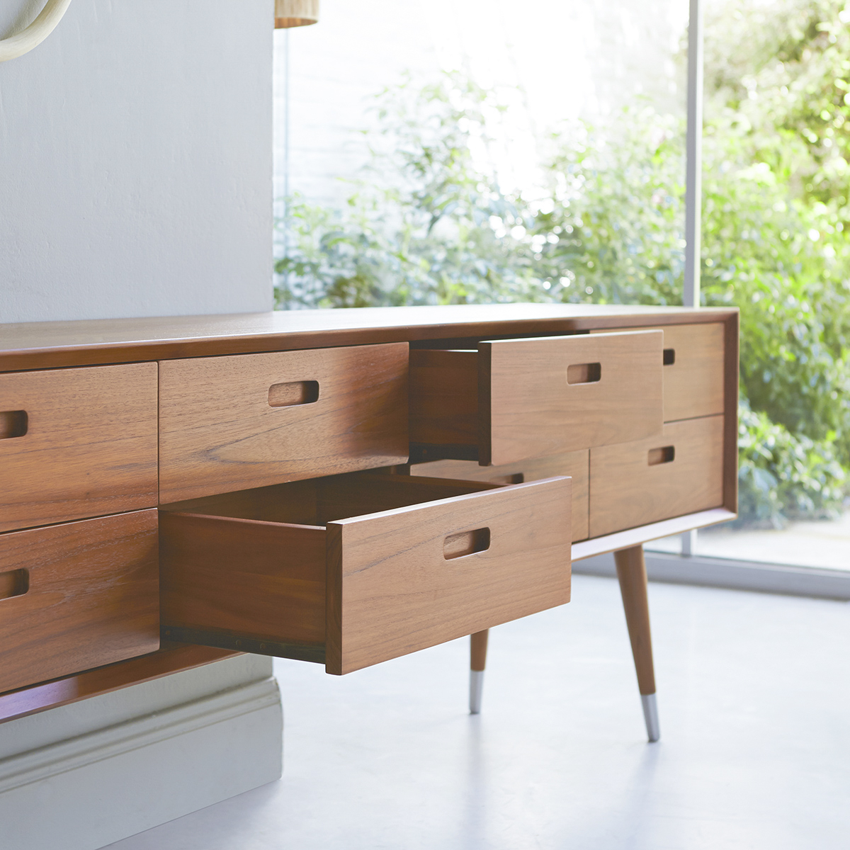Magda 50's teak low Chest of drawers Magda 50's teak low Chest of drawers