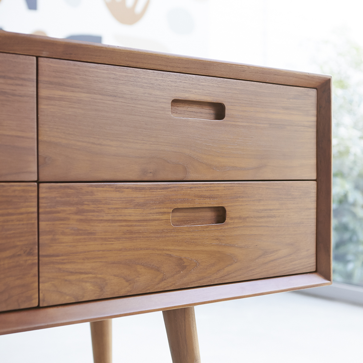 Magda 50's teak low Chest of drawers Magda 50's teak low Chest of drawers