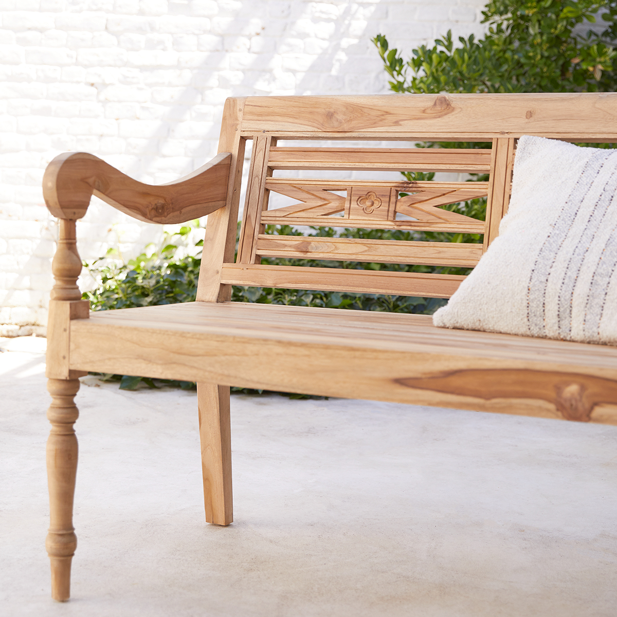 Marceau recycled solid teak garden bench Marceau recycled solid teak garden bench