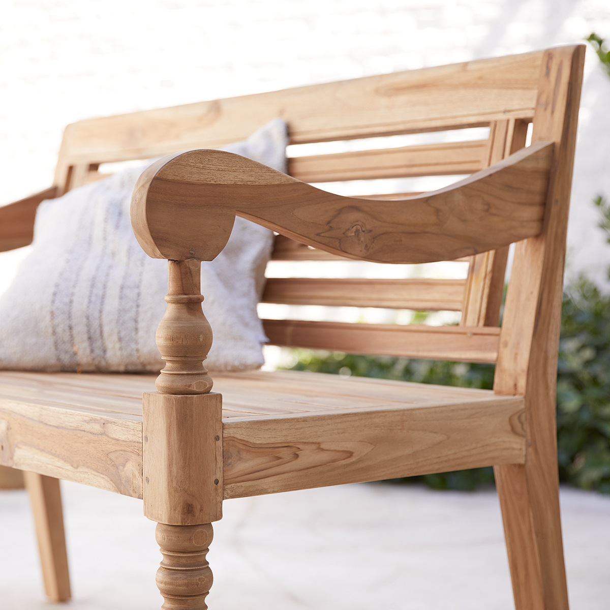 Marceau recycled solid teak garden bench Marceau recycled solid teak garden bench