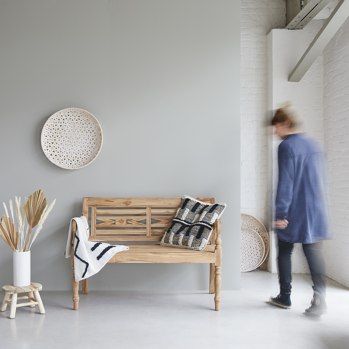 Marceau recycled teak bench 120 Marceau recycled teak bench 120