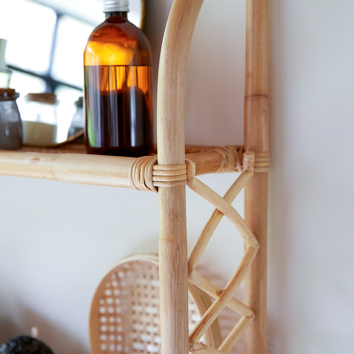 Marius Rattan Bathroom Wall Shelf Marius Rattan Bathroom Wall Shelf