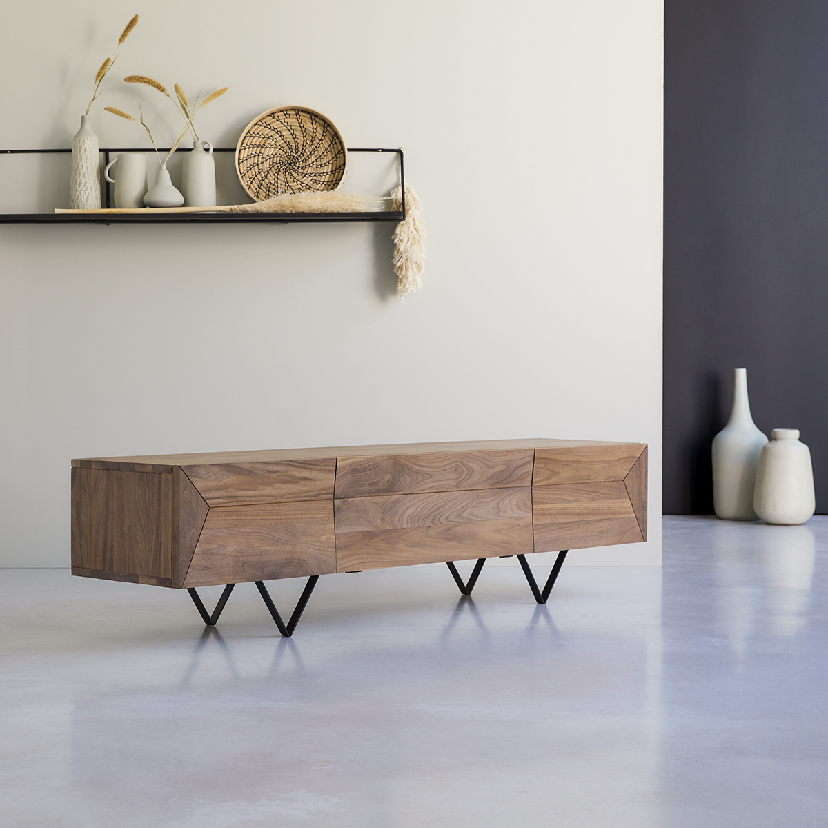 Metric solid walnut TV Stand 175 cm Metric solid walnut TV Stand 175 cm