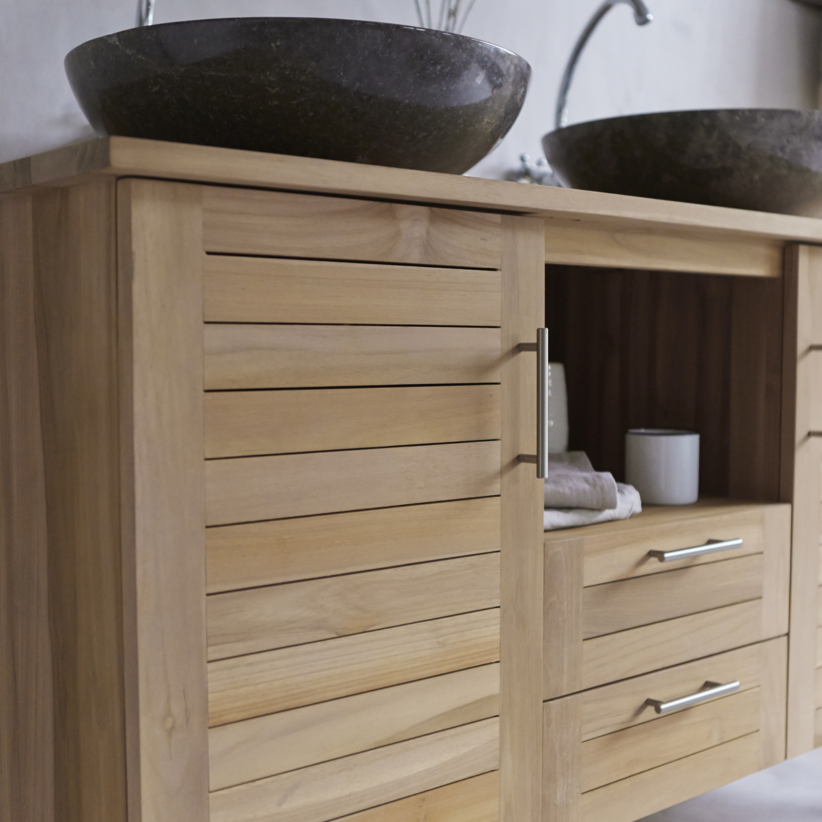 Meuble Salle de bain en teck massif 125 Soho Meuble Salle de bain en teck massif 125 Soho