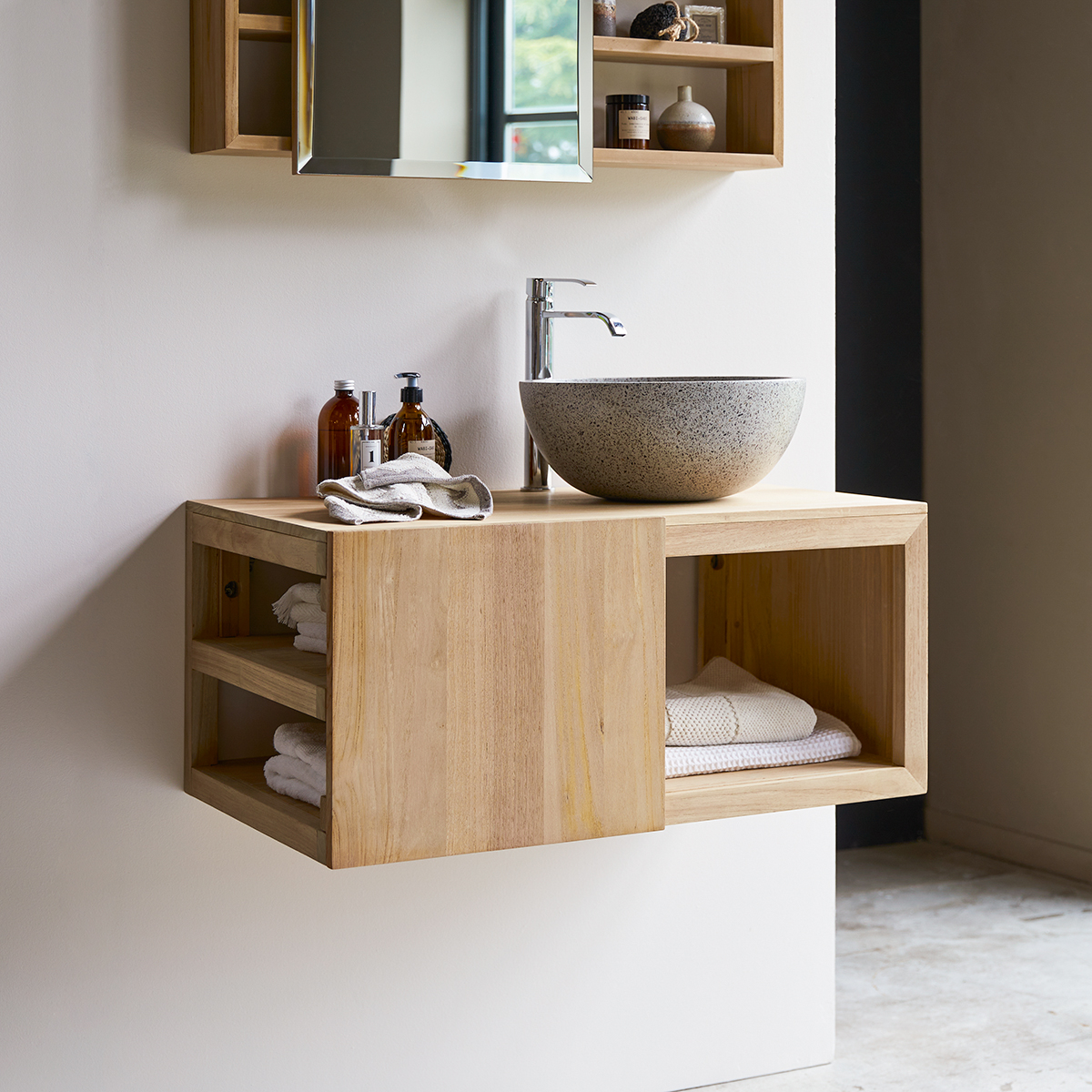Meuble Salle de bain en teck massif 90 Typo Meuble Salle de bain en teck massif 90 Typo