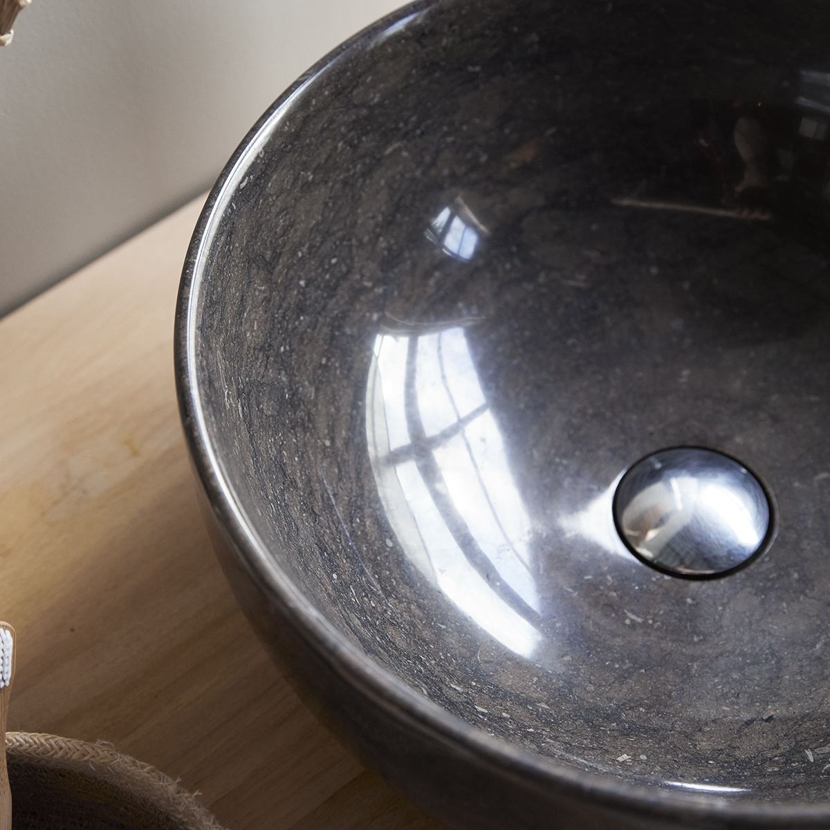 Mia dark Grey marble basin Mia dark Grey marble basin