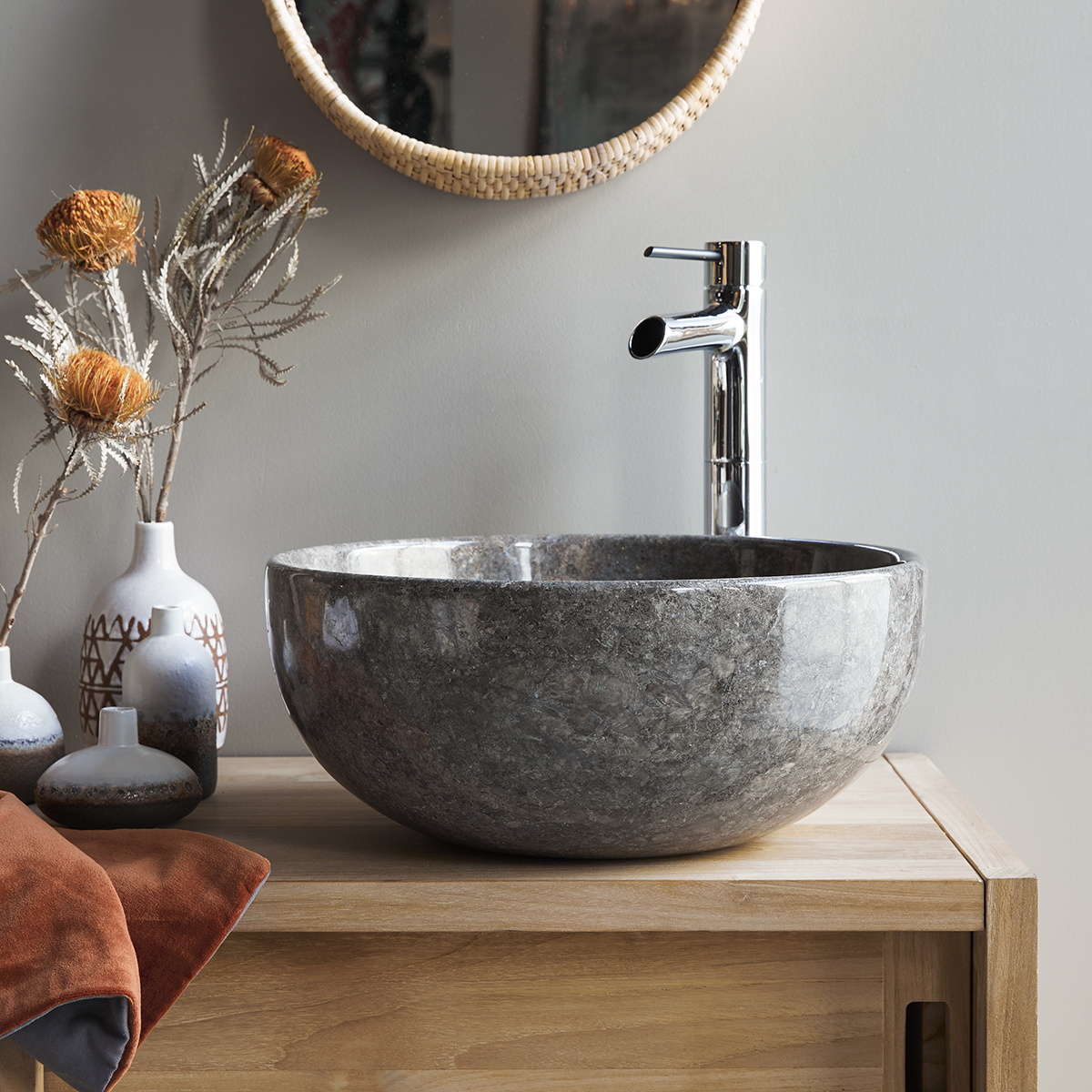 Mia light grey marble Washbasin Mia light grey marble Washbasin