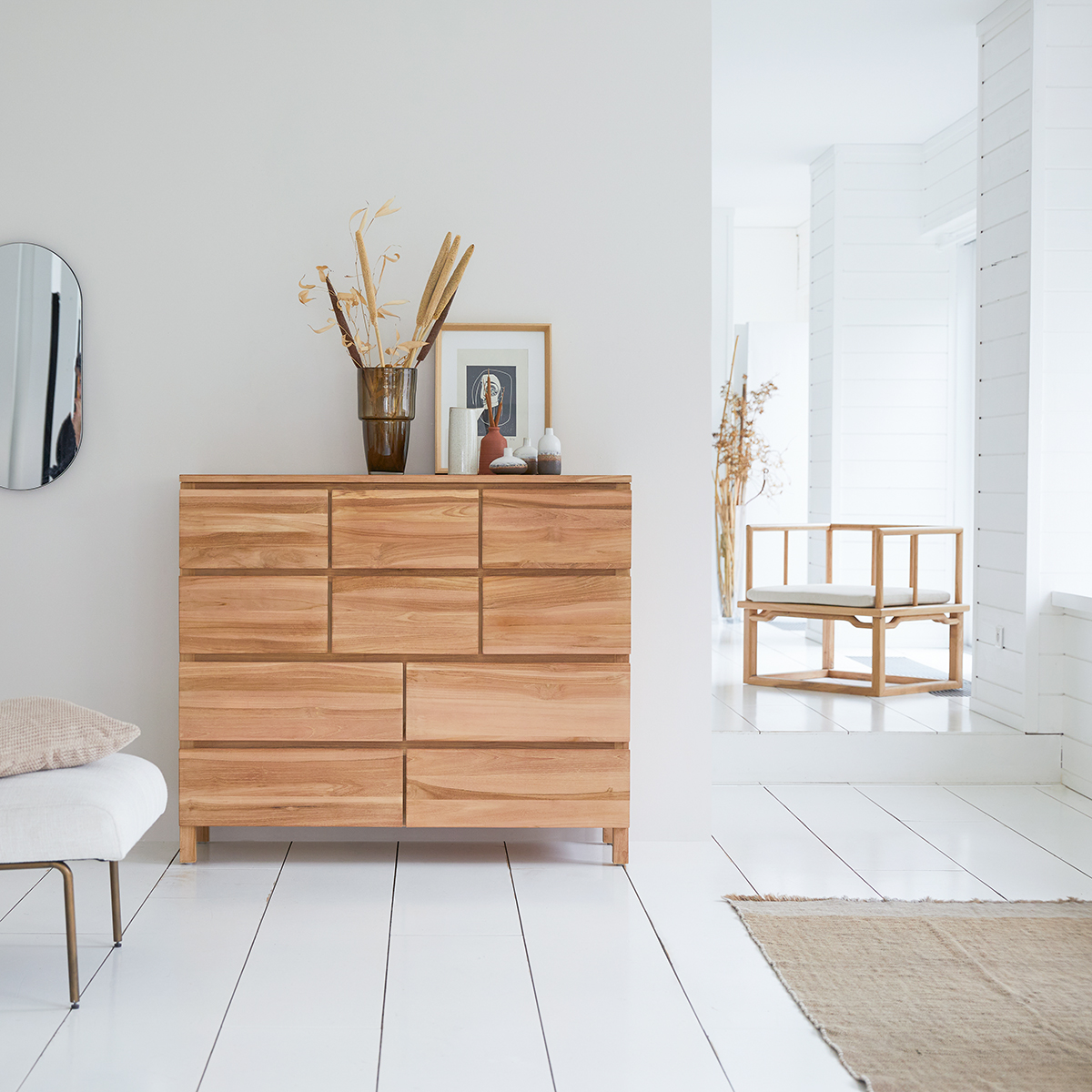 Milano Teak Chest of 10 Drawers Milano Teak Chest of 10 Drawers
