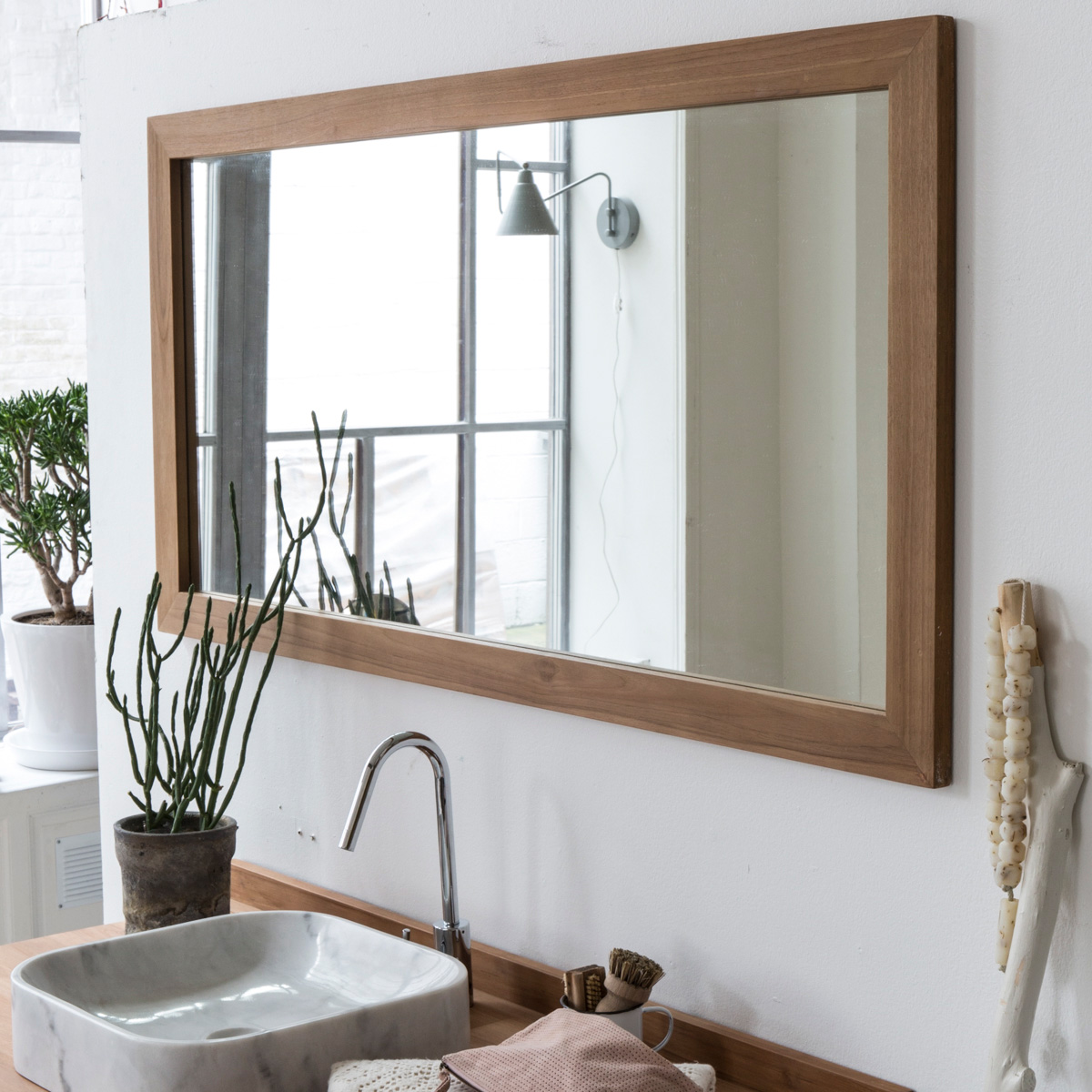Milano Teak Mirror 140x70 Milano Teak Mirror 140x70