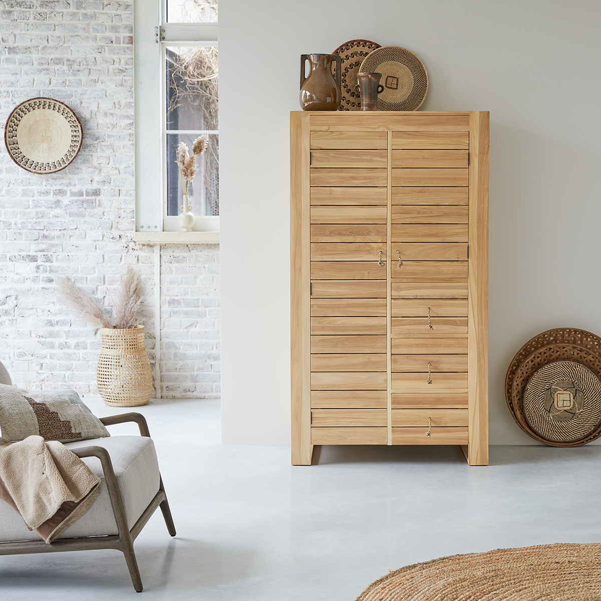 Minimalys solid teak Double Wardrobe 180 Minimalys solid teak Double Wardrobe 180