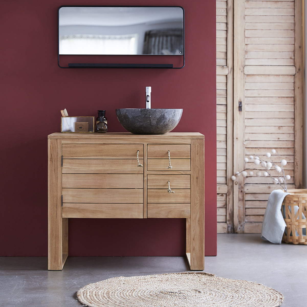 Minimalys solid teak Washstand 90 Minimalys solid teak Washstand 90