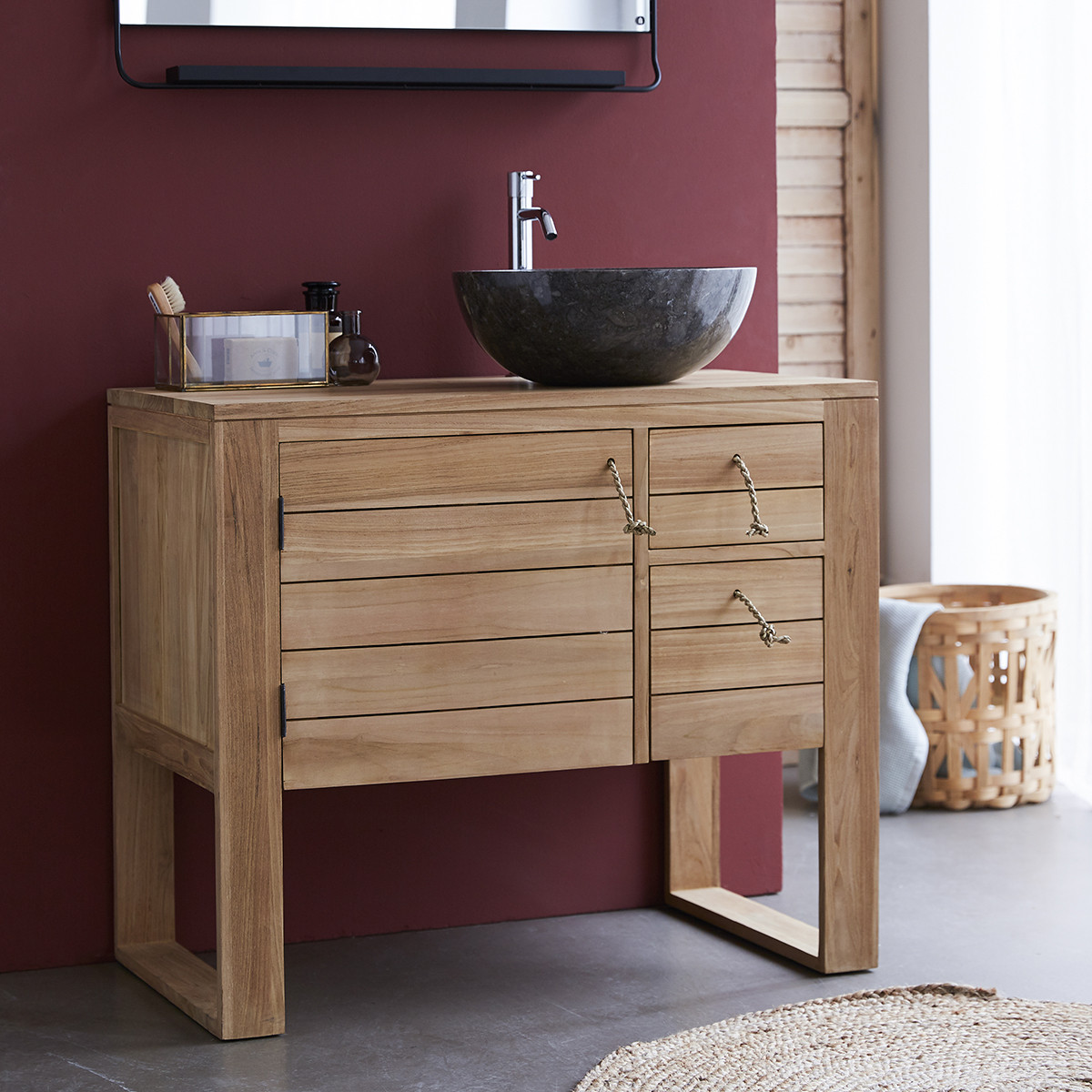 Minimalys solid teak Washstand 90 Minimalys solid teak Washstand 90