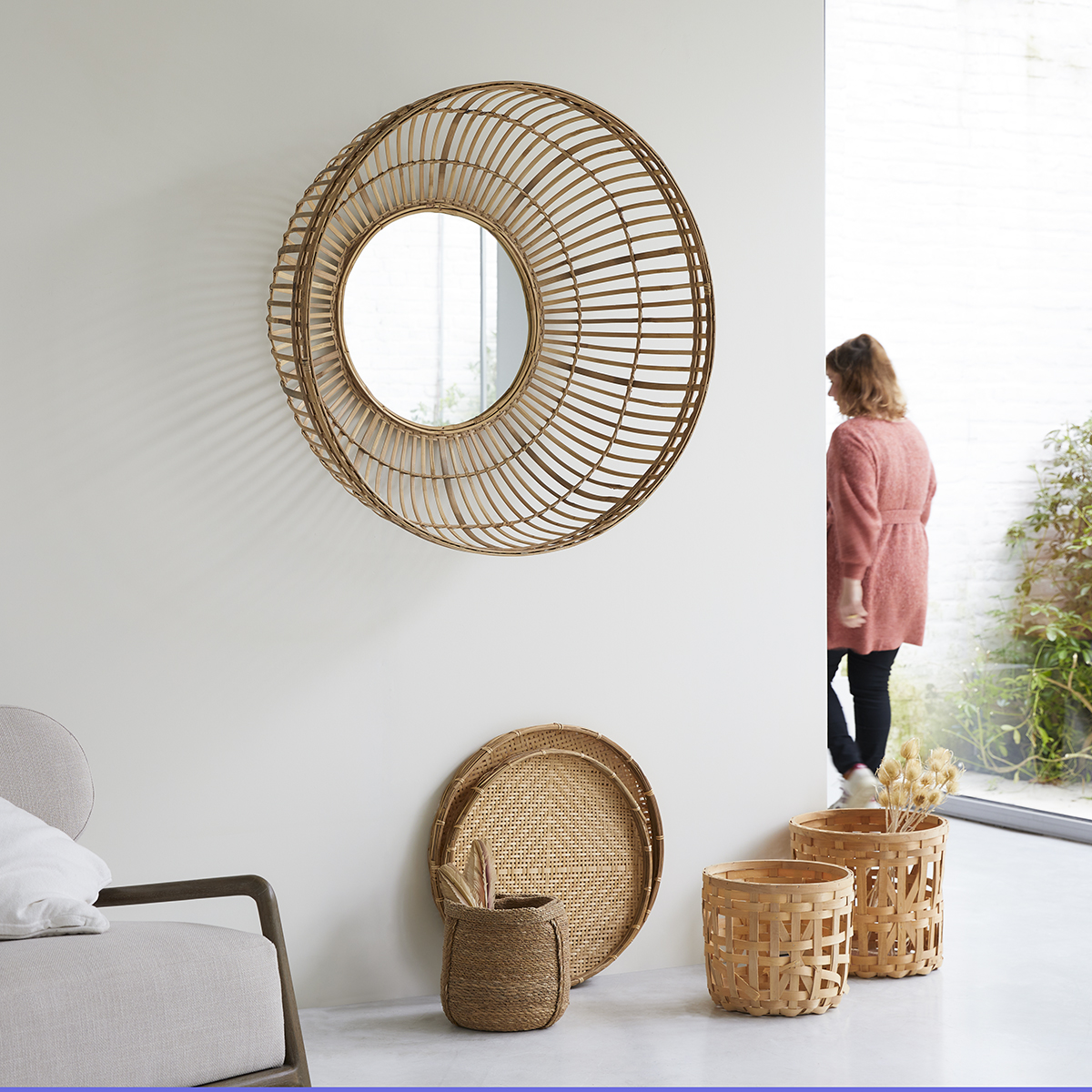 Miroir en bambou 100 Marta Miroir en bambou 100 Marta