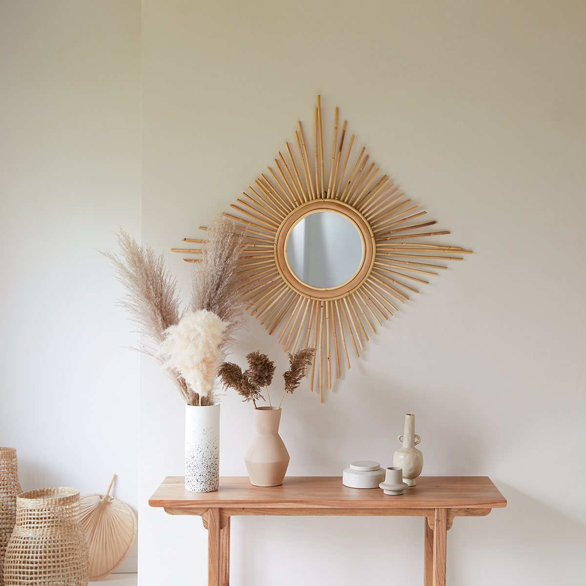 Miroir en rotin 80 Isidore naturel Miroir en rotin 80 Isidore naturel