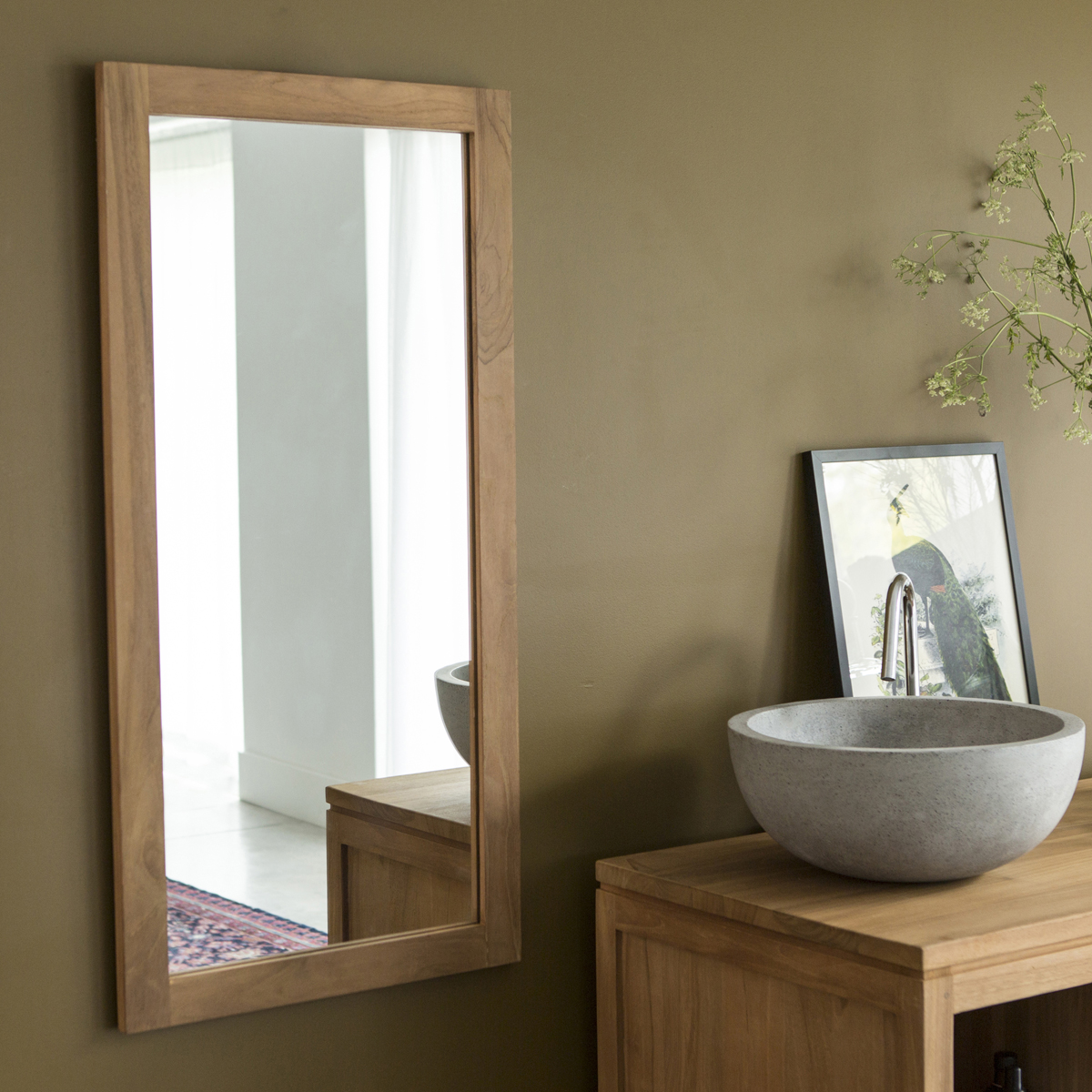 Miroir en Teck Bahya Duo 100x50 Miroir en Teck Bahya Duo 100x50