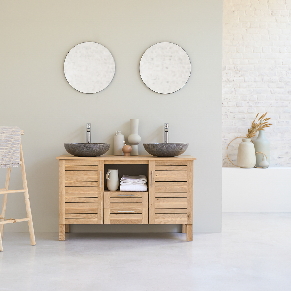 Mueble de baño de roble macizo 125 Soho Mueble de baño de roble macizo 125 Soho