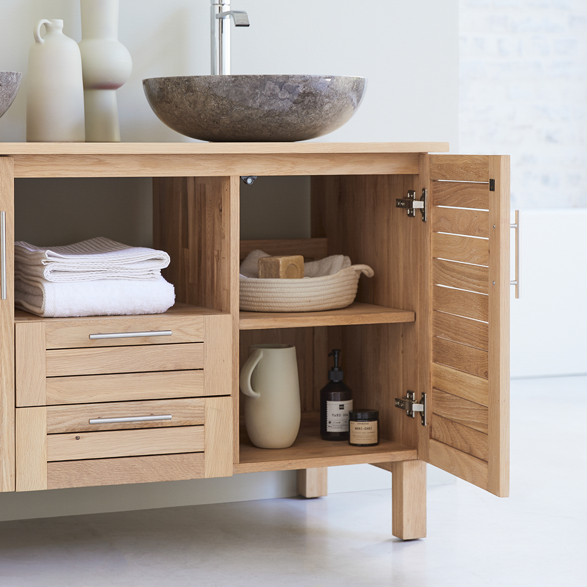 Mueble de baño de roble macizo 125 Soho Mueble de baño de roble macizo 125 Soho