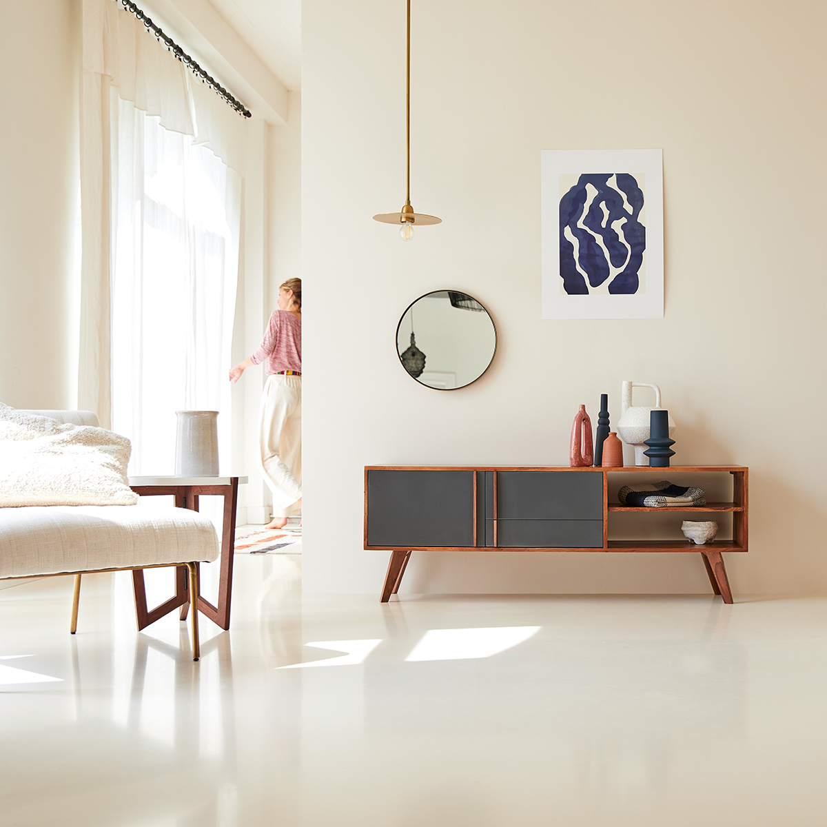 Mueble de TV en palisandro Niels 150 cm Mueble de TV en palisandro Niels 150 cm