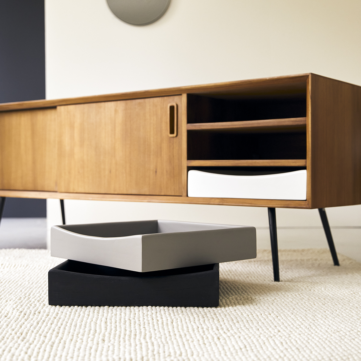 Mueble de TV en teca Ruben 155 cm Mueble de TV en teca Ruben 155 cm