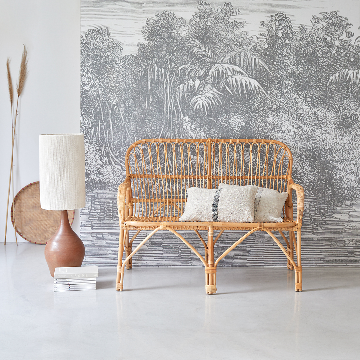 Natural Rattan Double Armchair Natural Rattan Double Armchair