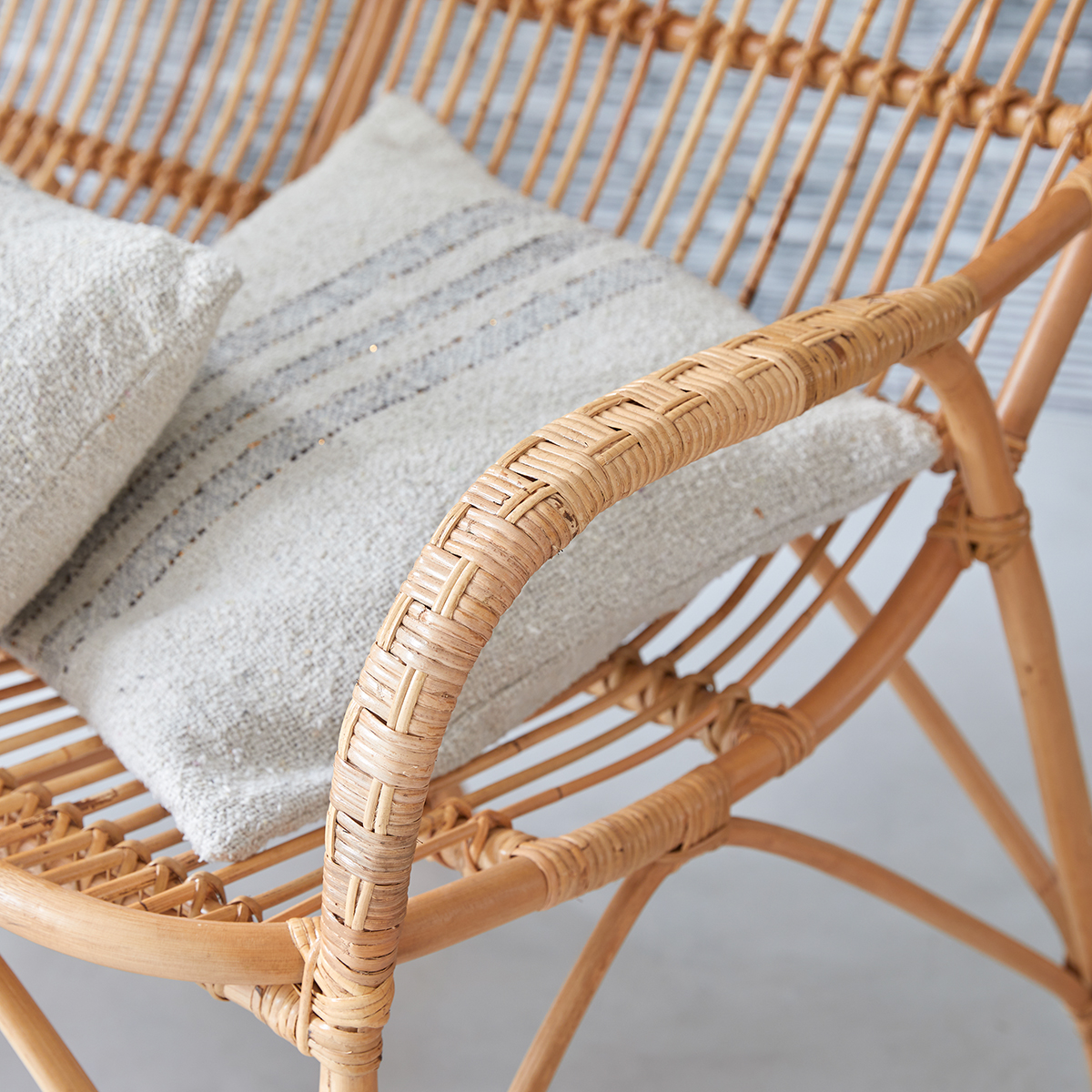 Natural Rattan Double Armchair Natural Rattan Double Armchair