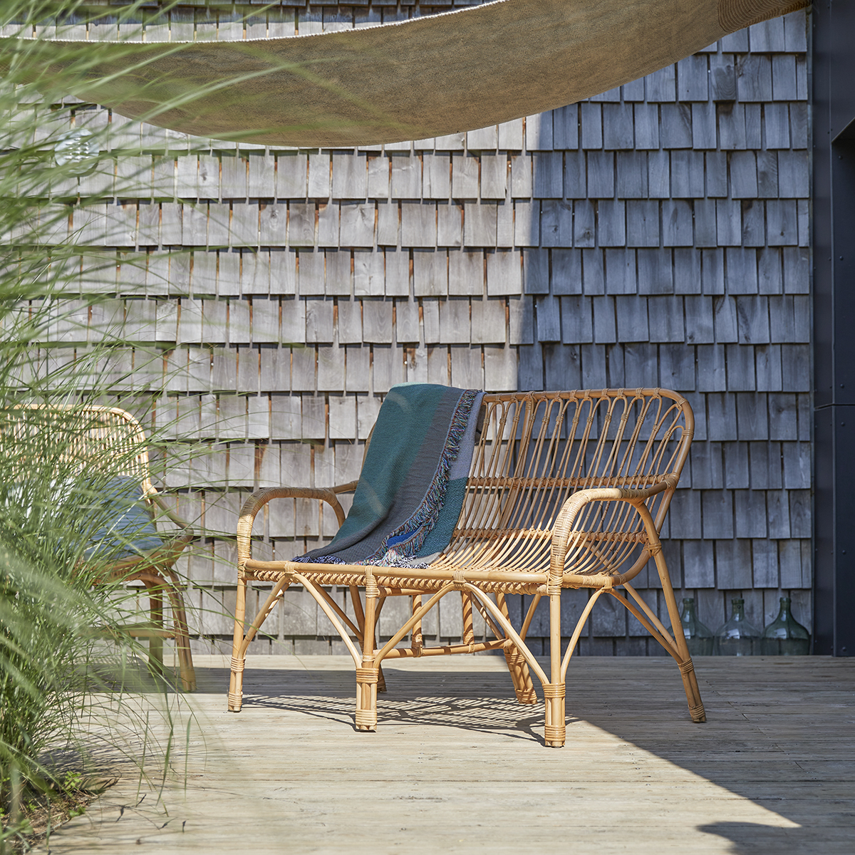 Natural Rattan outdoor Bench Natural Rattan outdoor Bench