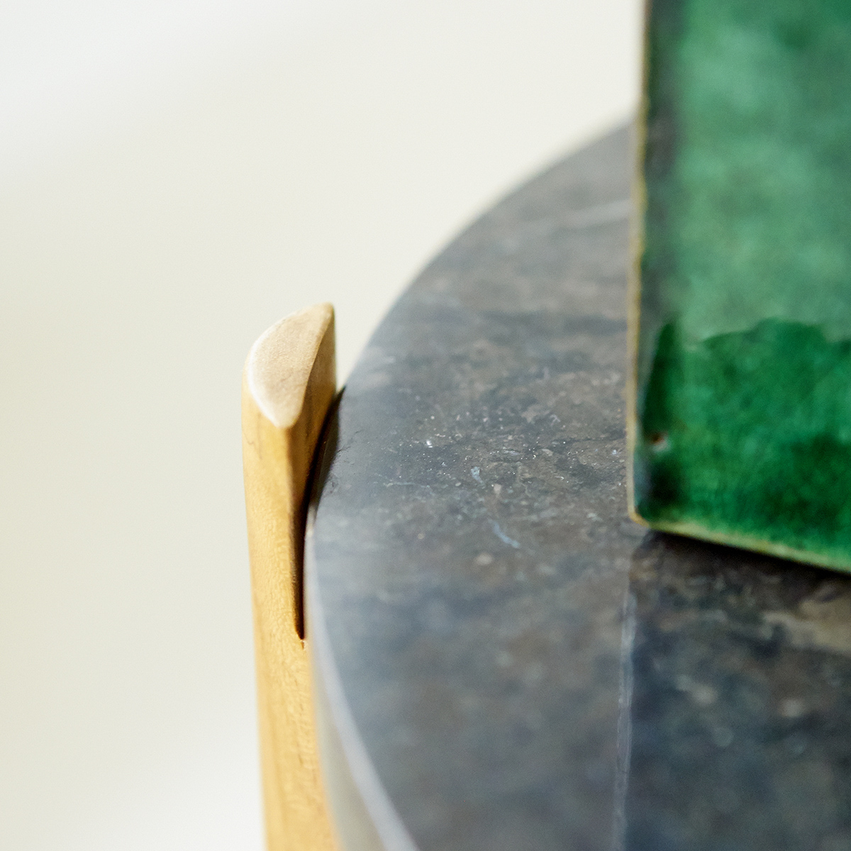 Nestor Teak and Marble Side Table 40 Black Nestor Teak and Marble Side Table 40 Black