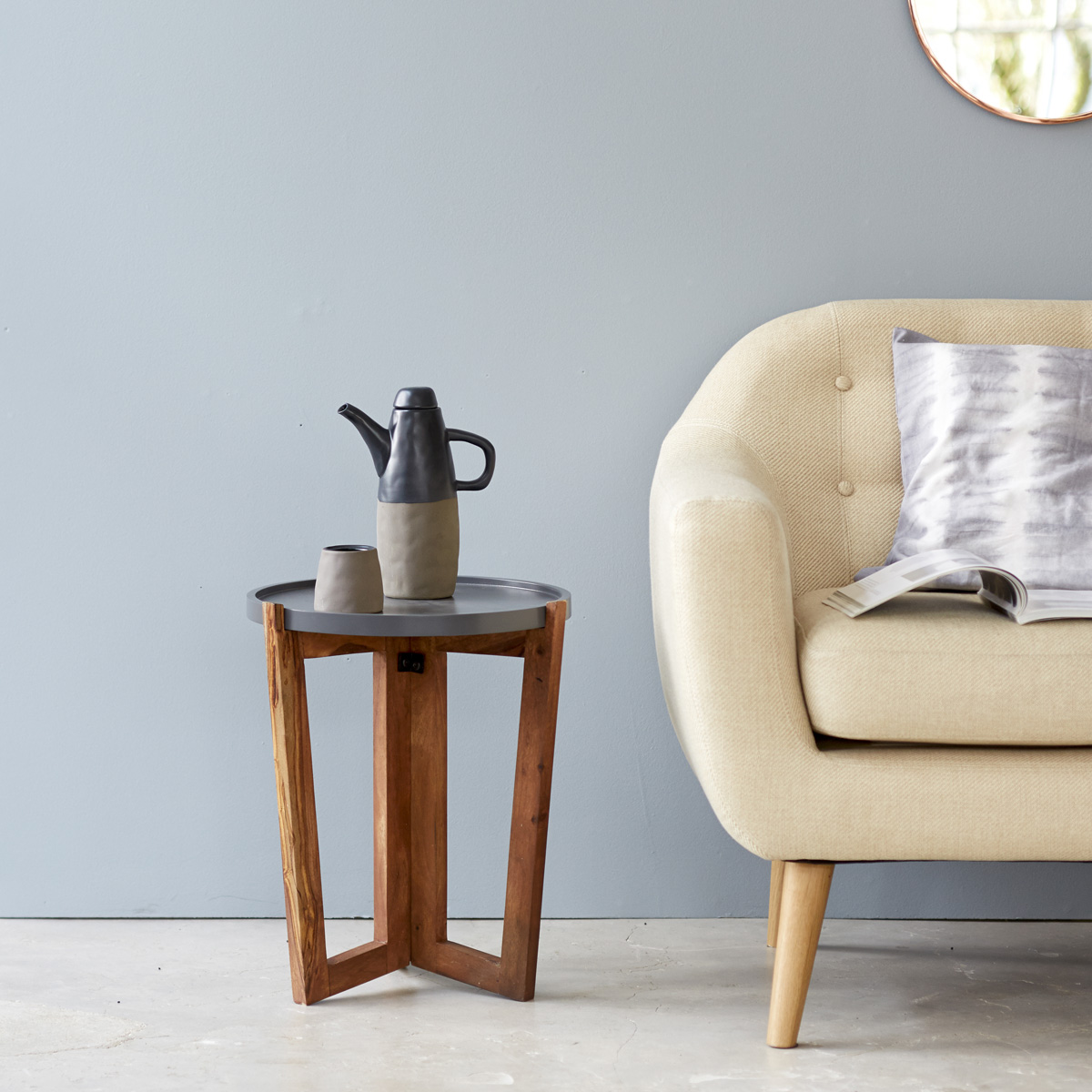 Niels Grey Sheesham Side Table 40 Niels Grey Sheesham Side Table 40