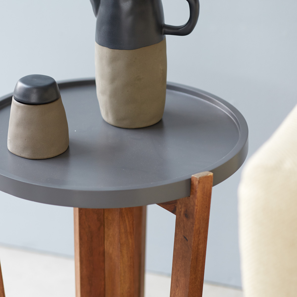 Niels Grey Sheesham Side Table 40 Niels Grey Sheesham Side Table 40