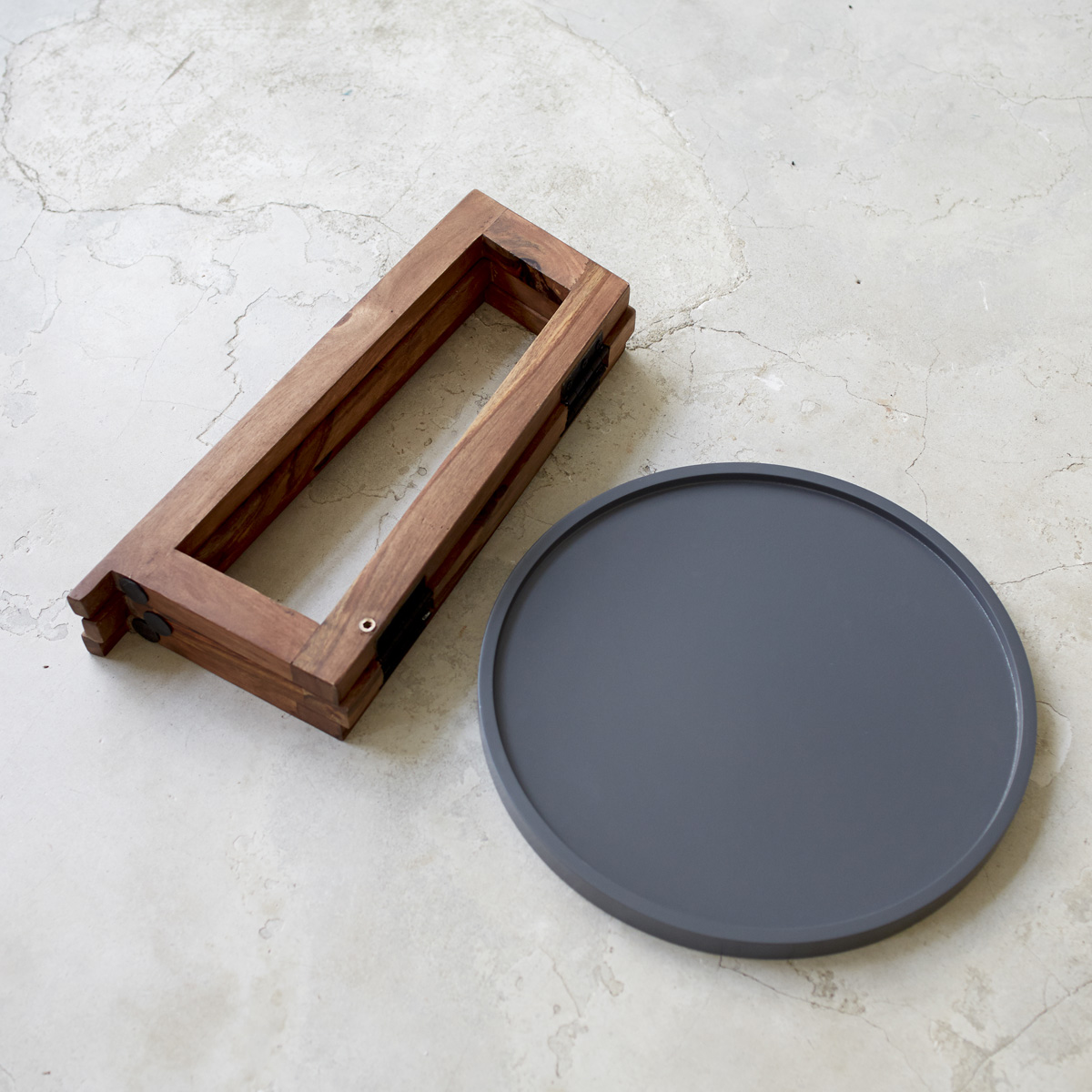 Niels sheesham Side table grey Niels sheesham Side table grey