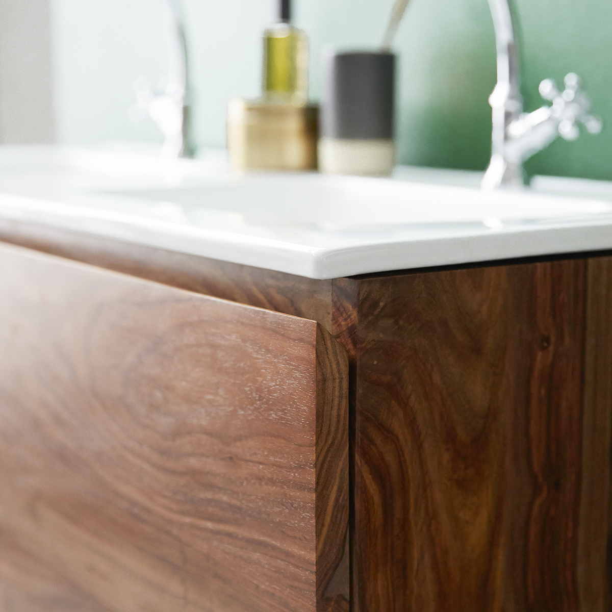 Nova solid sheesham Vanity Cabinet with Ceramic Washbasin 120 Nova solid sheesham Vanity Cabinet with Ceramic Washbasin 120