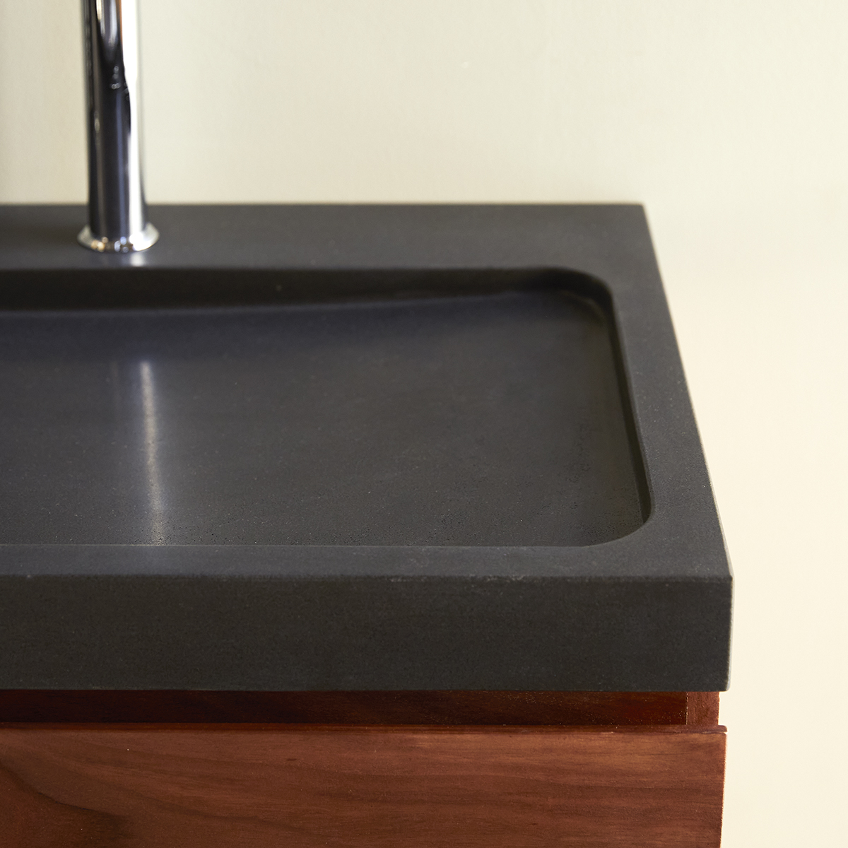 Nova solid sheesham Vanity Cabinet with Lava Stone Washbasin 120 Nova solid sheesham Vanity Cabinet with Lava Stone Washbasin 120