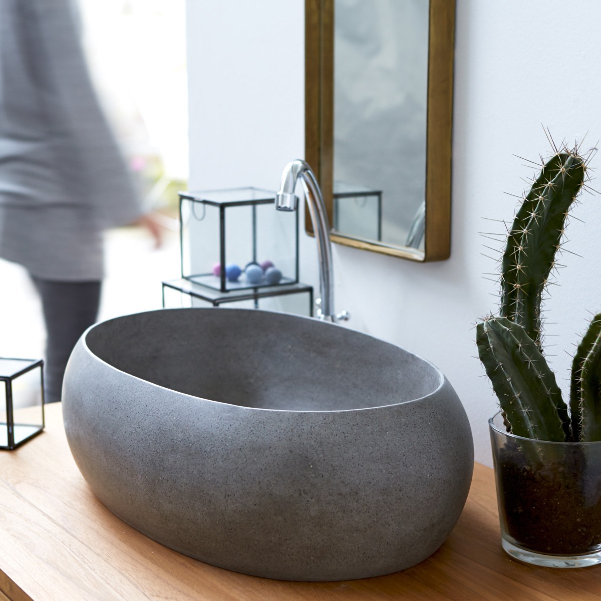 Orion grey terrazzo Washbasin Orion grey terrazzo Washbasin