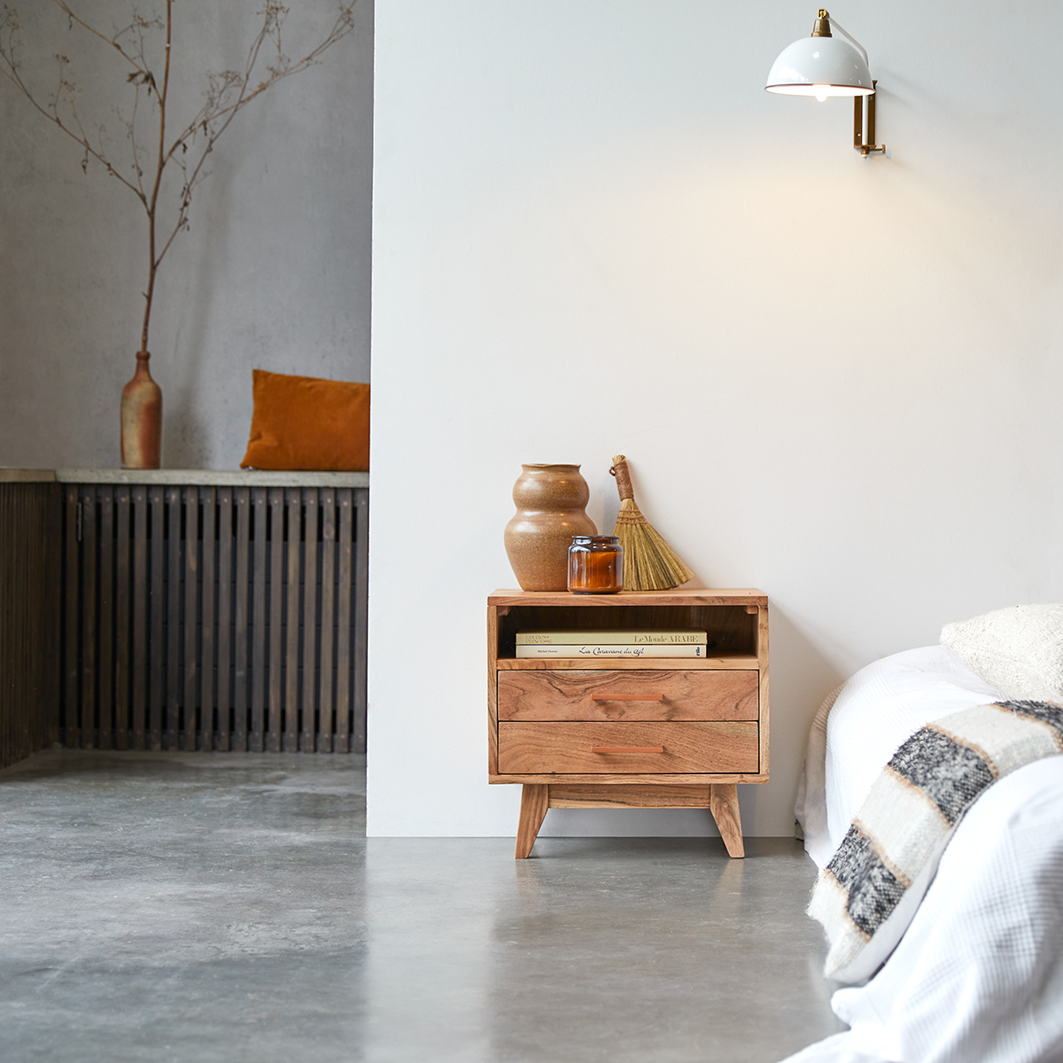 Oslo solid acacia Bedside Table Oslo solid acacia Bedside Table