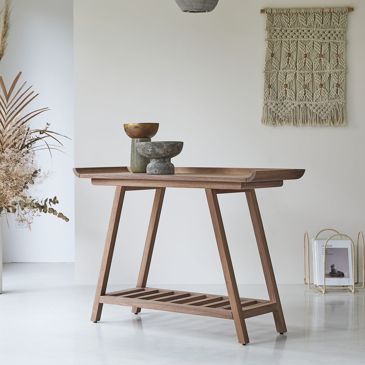 Pampa solid walnut high console table 110 Pampa solid walnut high console table 110