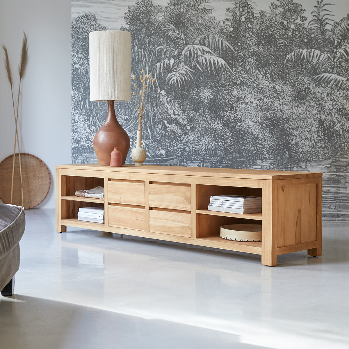 Patio solid teak TV Stand 200 cm Patio solid teak TV Stand 200 cm