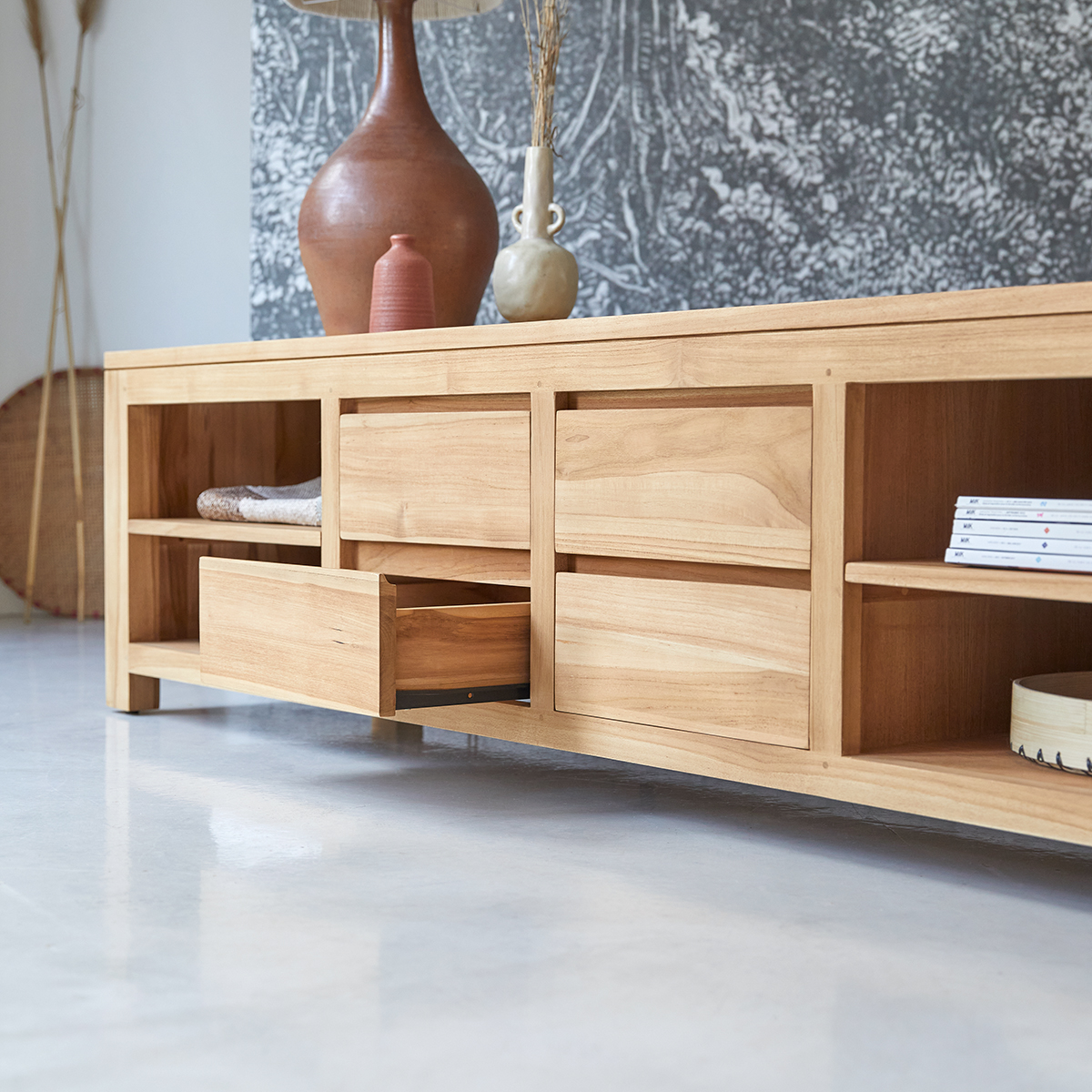 Patio solid teak TV Stand 200 cm Patio solid teak TV Stand 200 cm