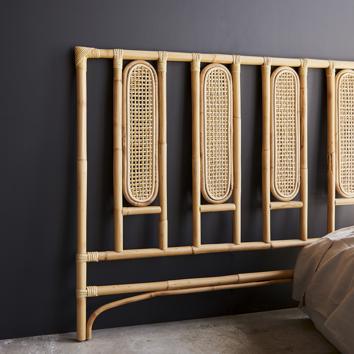 Paulette caned rattan Headboard 160 cm Paulette caned rattan Headboard 160 cm