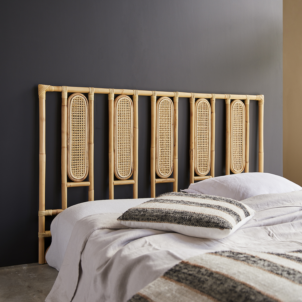 Paulette caned rattan Headboard 160 cm Paulette caned rattan Headboard 160 cm