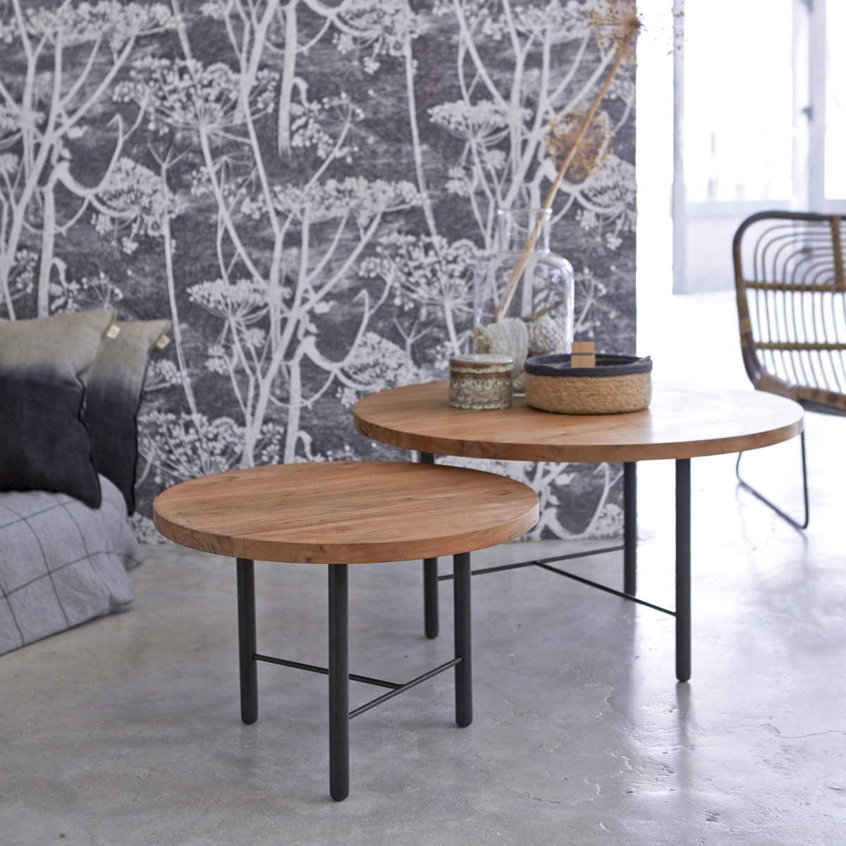 Pavel solid acacia nesting tables Pavel solid acacia nesting tables