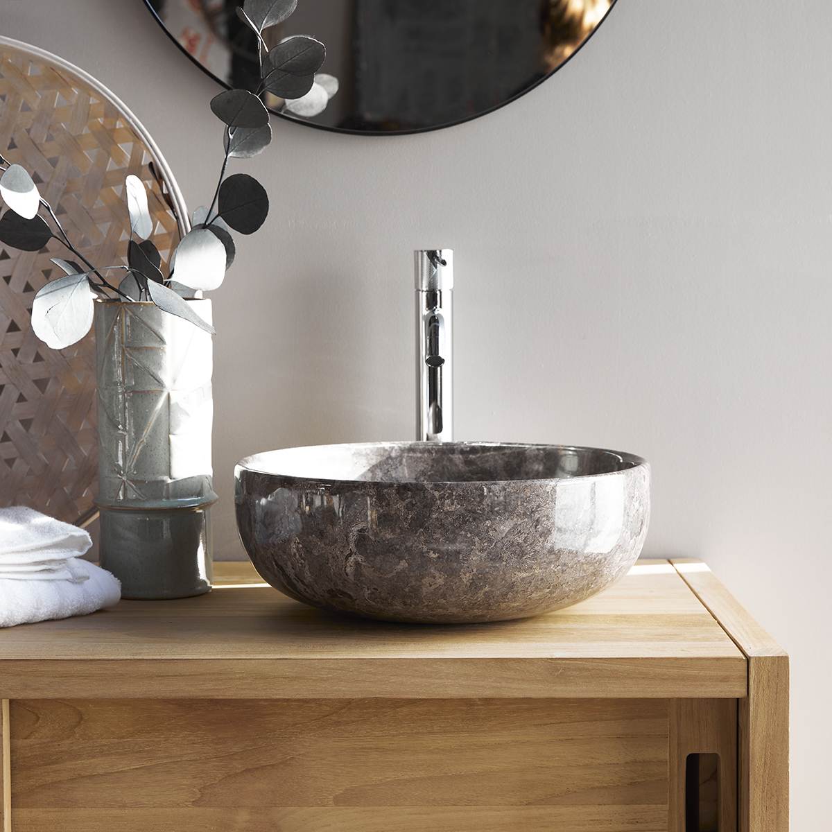 Pia Light Grey marble washbasin Pia Light Grey marble washbasin