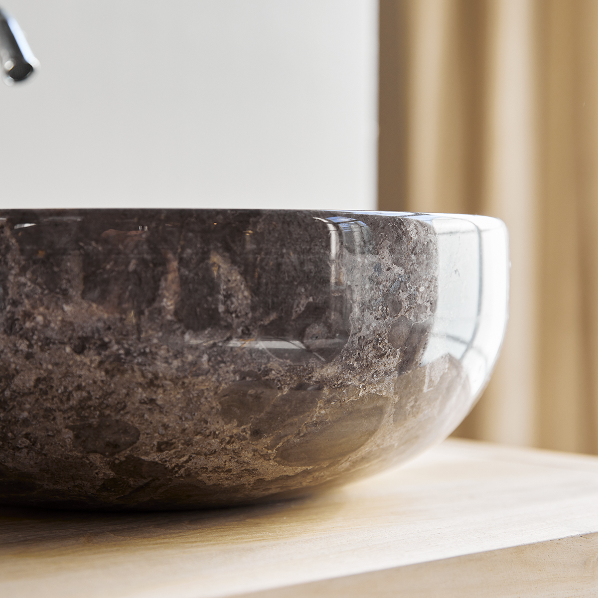 Pia Light Grey marble washbasin Pia Light Grey marble washbasin
