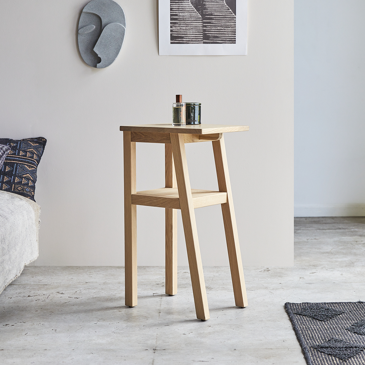 Pola high oak bedside table Pola high oak bedside table